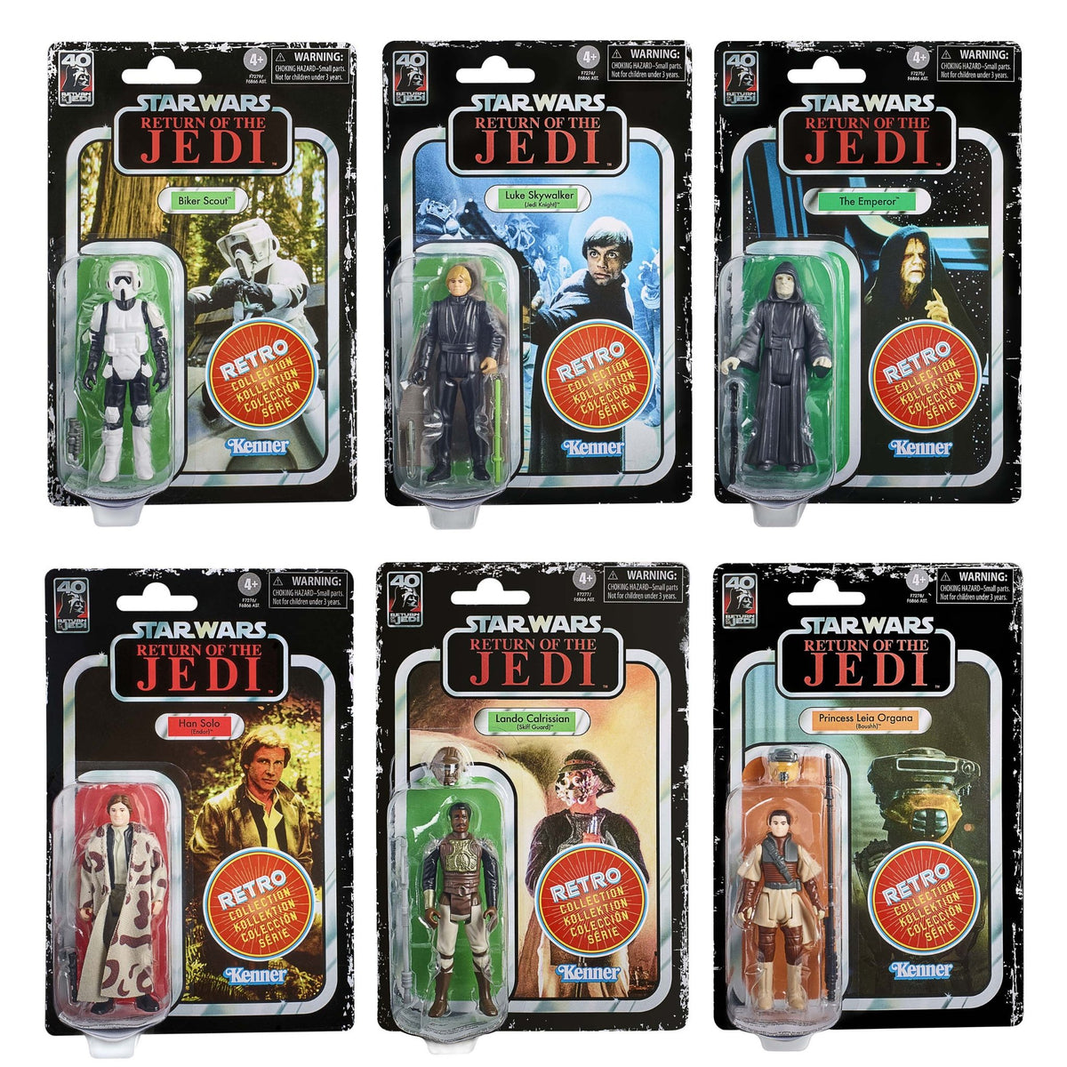 Star Wars Retro Collection Return Of The Jedi 40th Anniversary SET OF ...