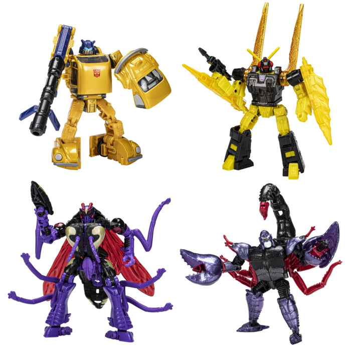 Transformers Legacy Exclusive Buzzworthy Bumblebee Creatures Collide 4-Pack