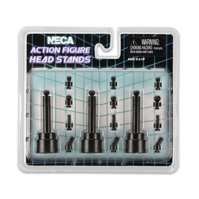 NECA Action Figure Head Display Stands (Black 3-Pack)