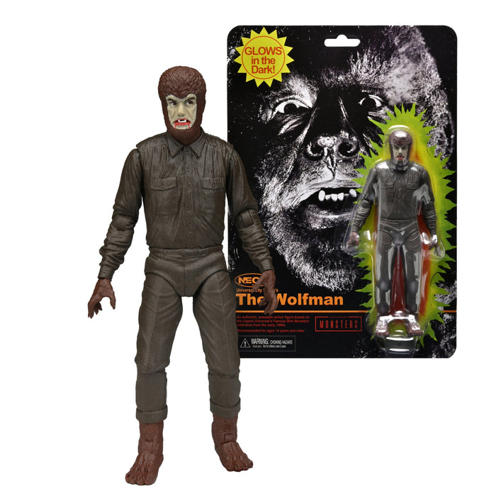 NECA Universal Monsters Retro Glow-In-The-Dark The Wolfman (Remco Tribute)