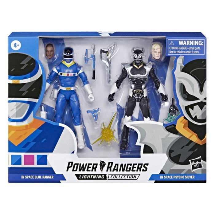 Power Rangers Lightning Collection In Space Blue Ranger Vs. Silver Psycho Ranger