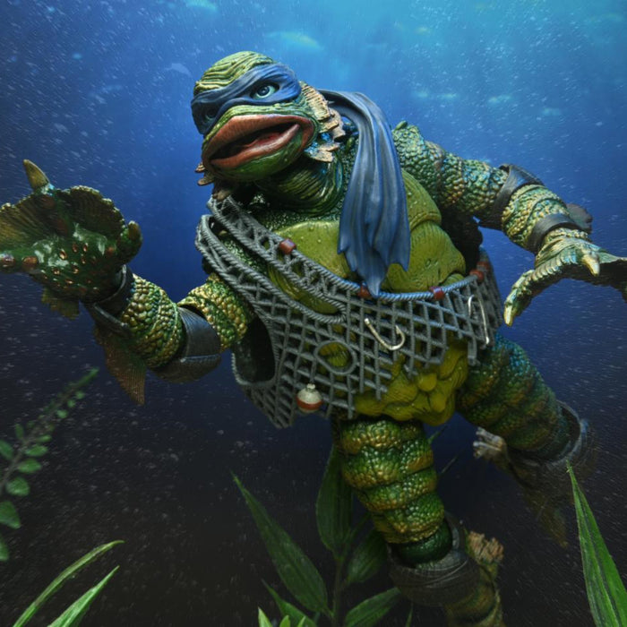 NECA Universal Monsters Teenage Mutant Ninja Turtles Leonardo as the Creature from the Black Lagoon