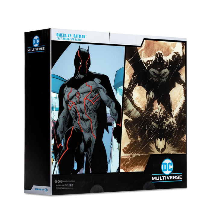 DC Multiverse Exclusive Gold Label Omega (Unmasked) Vs. Batman (Bloody)